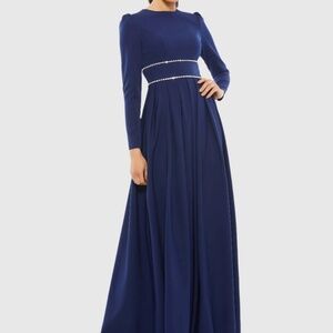 A-Line Rhinestone Waist Evening Gown